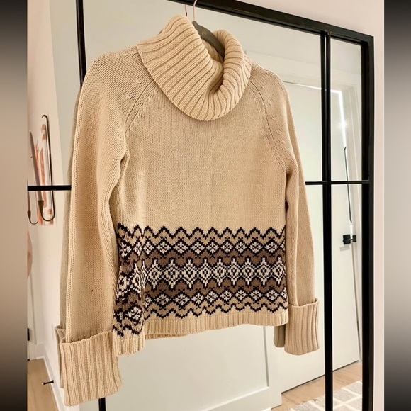 Vintage Fair Isle Cream Chunky Knit Cozy Sweater - Picture 2 of 6